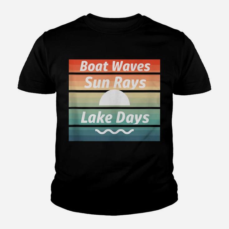 Boat Waves Sun Days Lake Days Summer Youth T-shirt