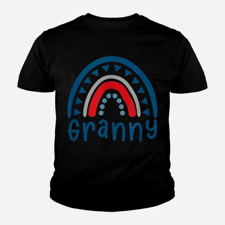 Boho Rainbow Granny Design Funny 4Th July Gift Vintage Youth T-shirt