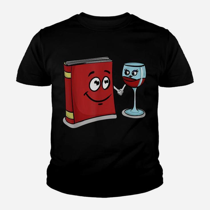 Book And Wine Best Friend Lover Gifts For Women Youth T-shirt