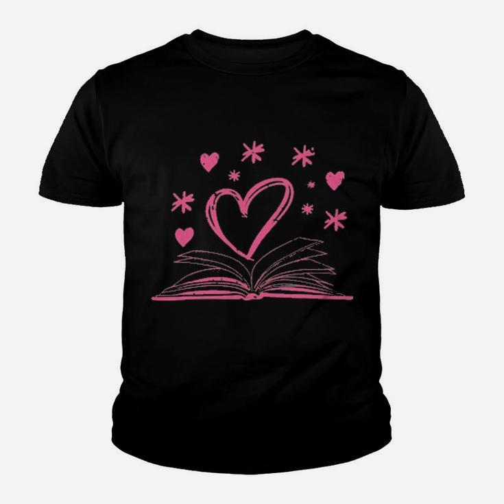 Bookworm Librarian Valentines Day Youth T-shirt