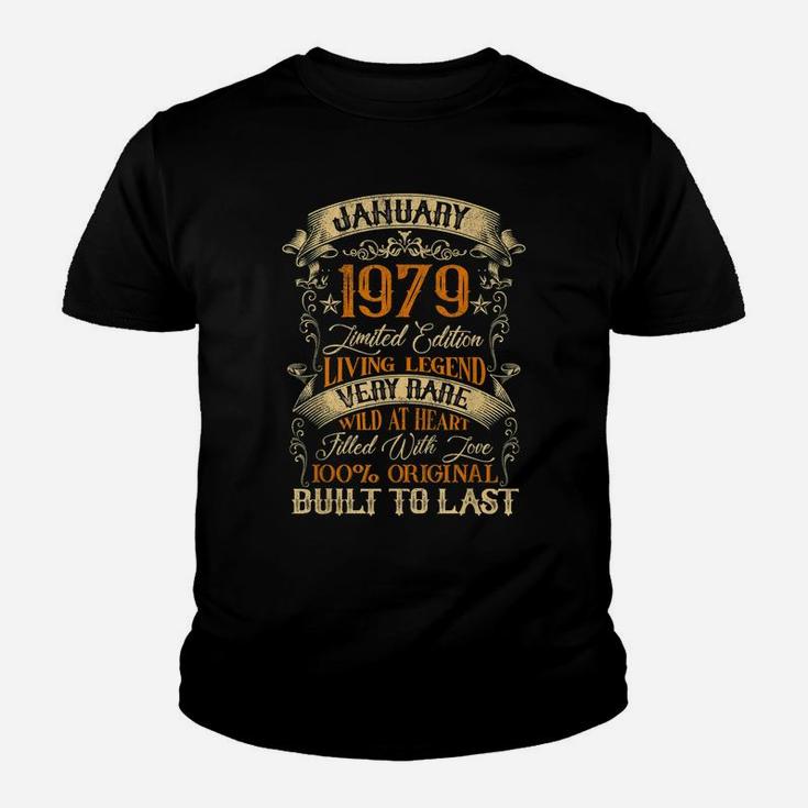 Born In January 1979 Vintage 42 Years Old 42Nd Birthday Youth T-shirt