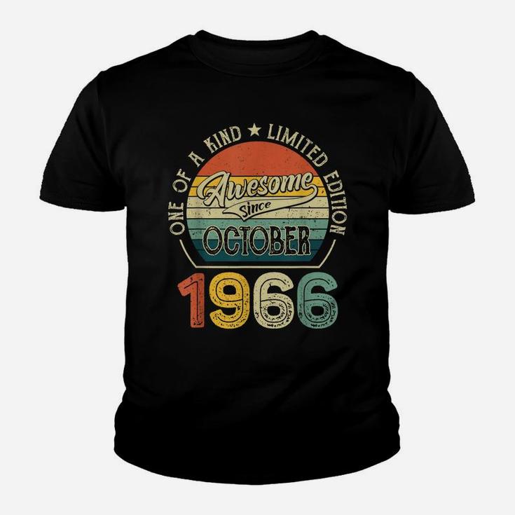 Born In October 1966 55 Yrs Tee Vintage 55Th Birthday Gift Youth T-shirt