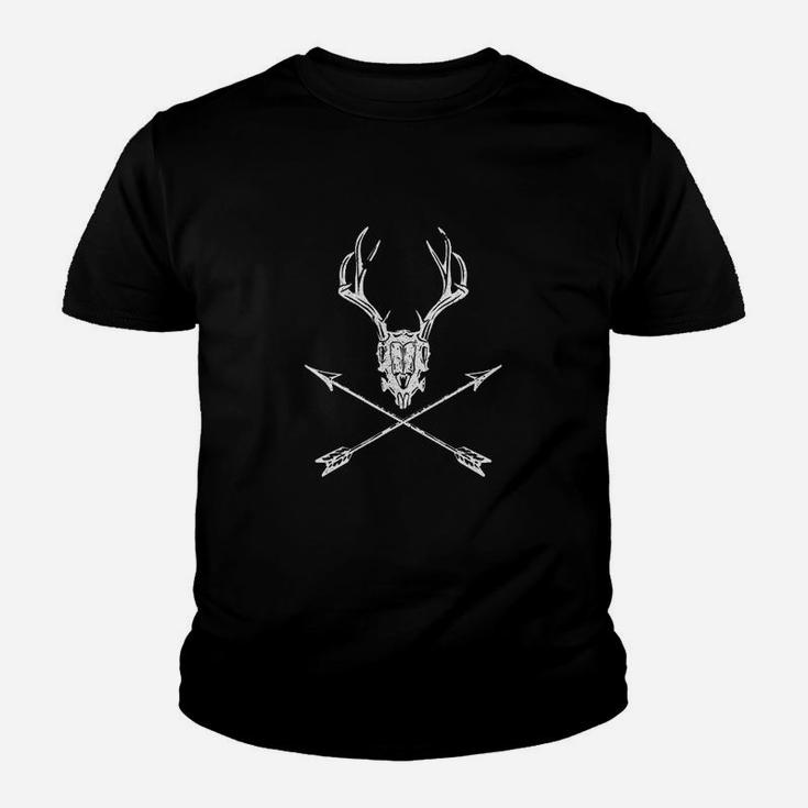 Bow Hunting Vintage Deer Skull And Arrows Youth T-shirt