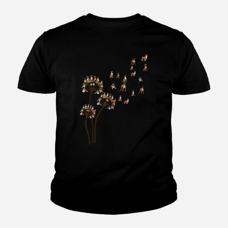 Boxer Dog Dandelion Flower Funny Animal Lover Tees Men Women Youth T-shirt