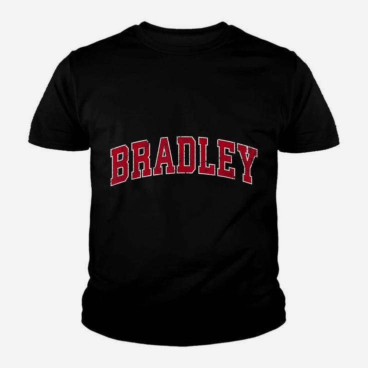 Bradley Illinois Il Vintage Sports Design Red Design Youth T-shirt