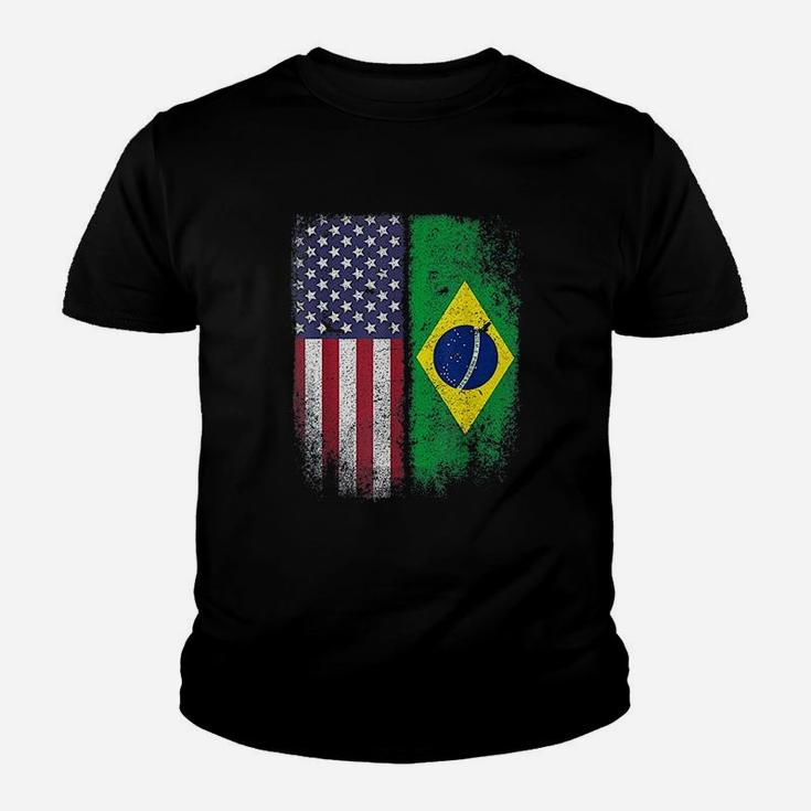 Brazil Usa Flag Brazilian American Youth T-shirt