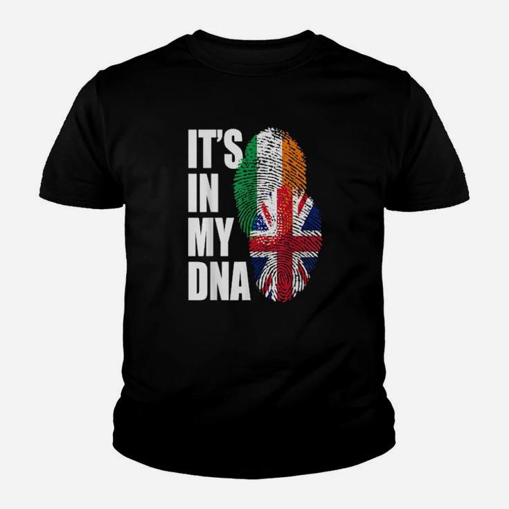 British And Irish Mix Dna Flag Heritage Youth T-shirt