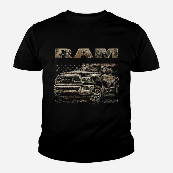 Buck Wear Ram 18 Camo Flag Youth T-shirt