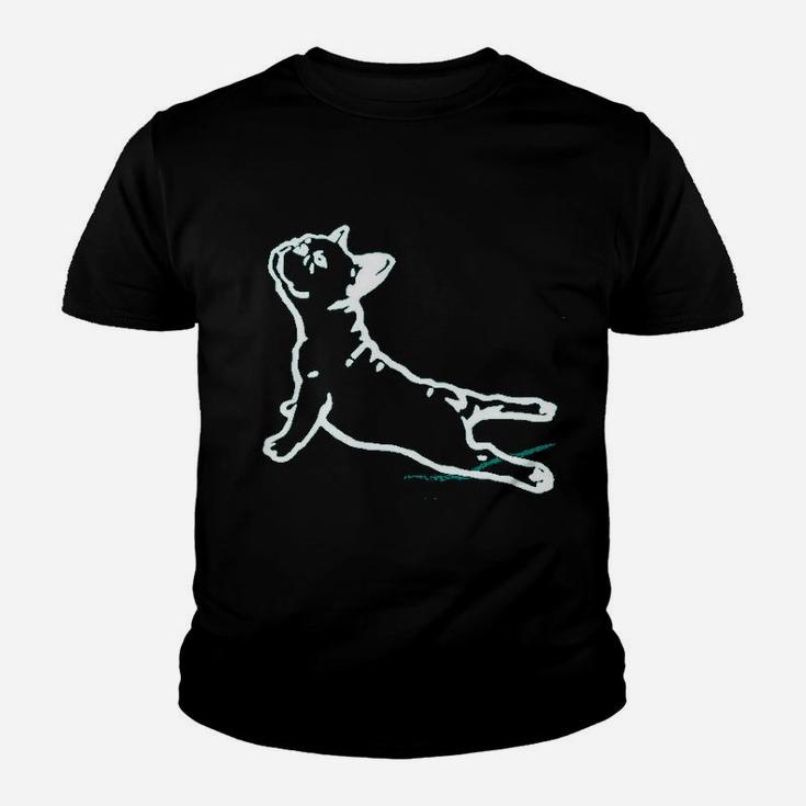 Bull Dog Funny Yoga Workout Youth T-shirt