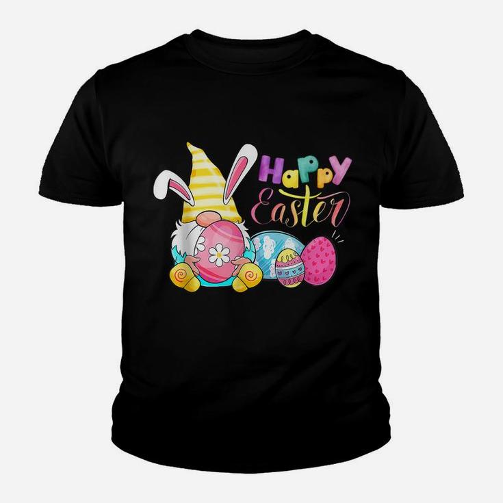 Bunny Gnome Rabbit Eggs Hunting Happy Easter Day Funny Youth T-shirt