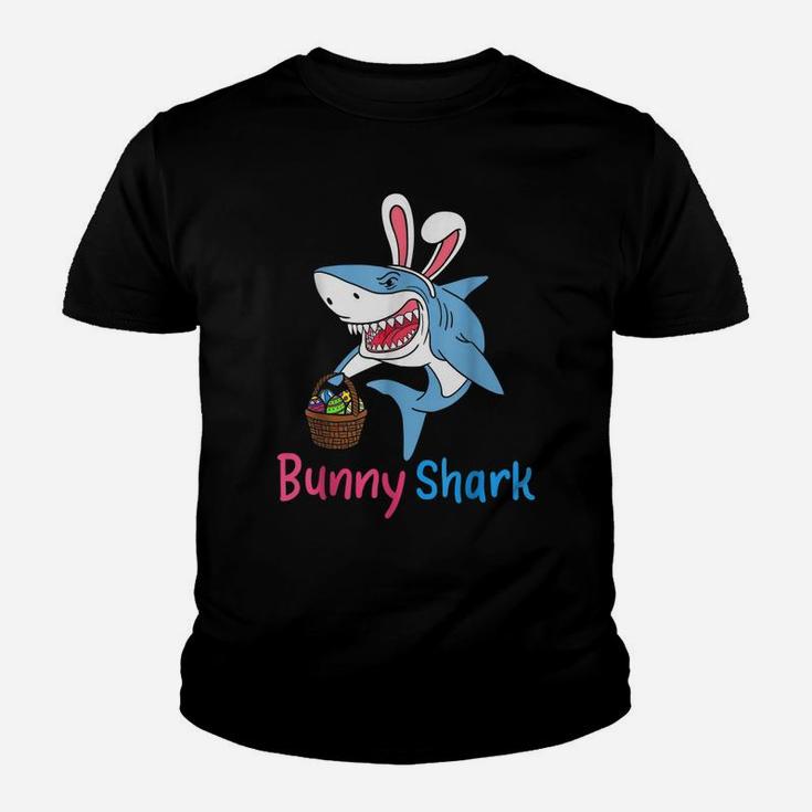 Bunny Shark Clothing Funny Easter Egg Hunting Youth T-shirt