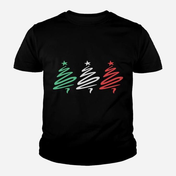 Buon Natale - Merry Christmas Italian Flag Trees Youth T-shirt