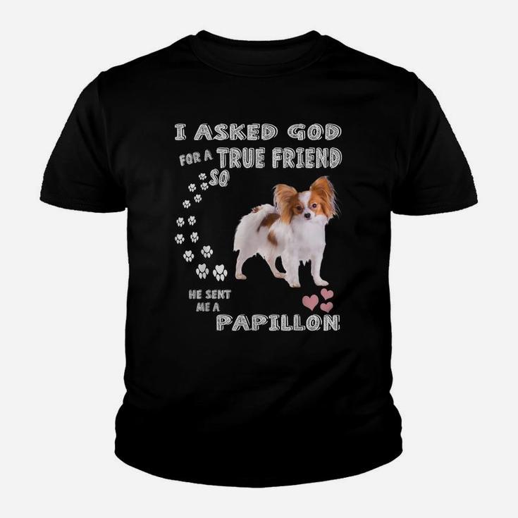 Butterfly Dog Mom, Squirrel Dog Dad Costume, Cute Papillon Youth T-shirt