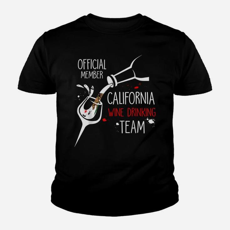 California Wine Drinking Team Funny T Shirt Youth T-shirt