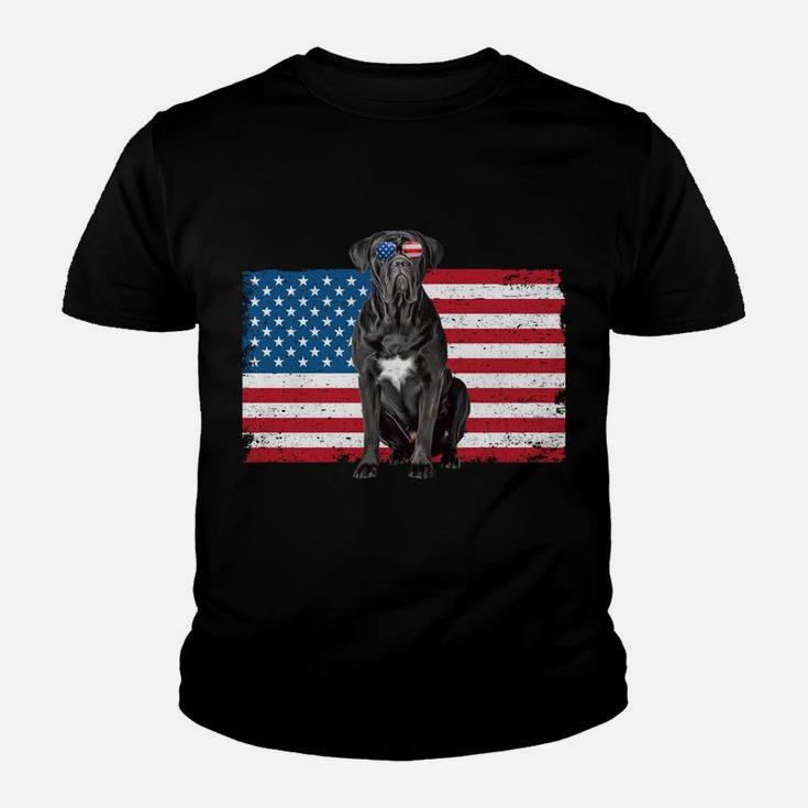Cane Corso Dad Usa American Flag Cane Corso Dog Lover Owner Youth T-shirt