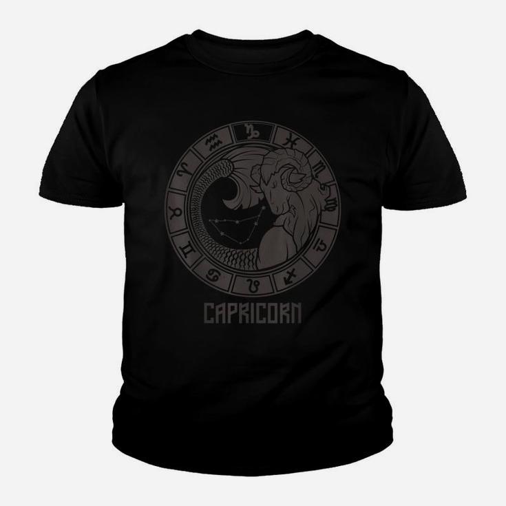 Capricorn Zodiac Sign Stars December January Birthday Gift Youth T-shirt