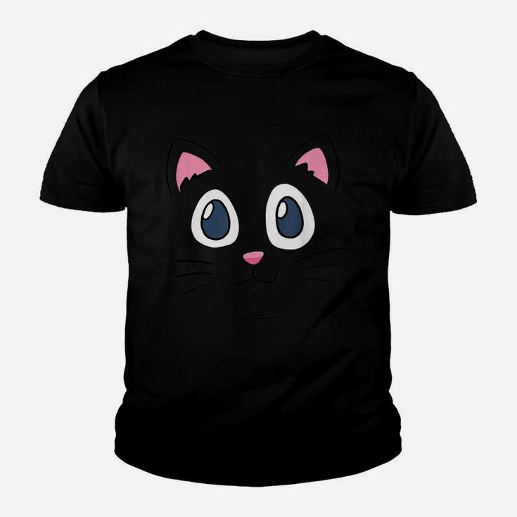 Cat Big Face Kitty Themed Gifts Pet Kitten Animal Lover Youth T-shirt
