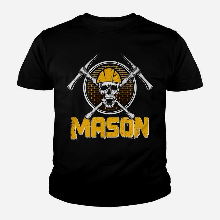 Cement Mason Bricklayer Image On Back Of Clothing Youth T-shirt
