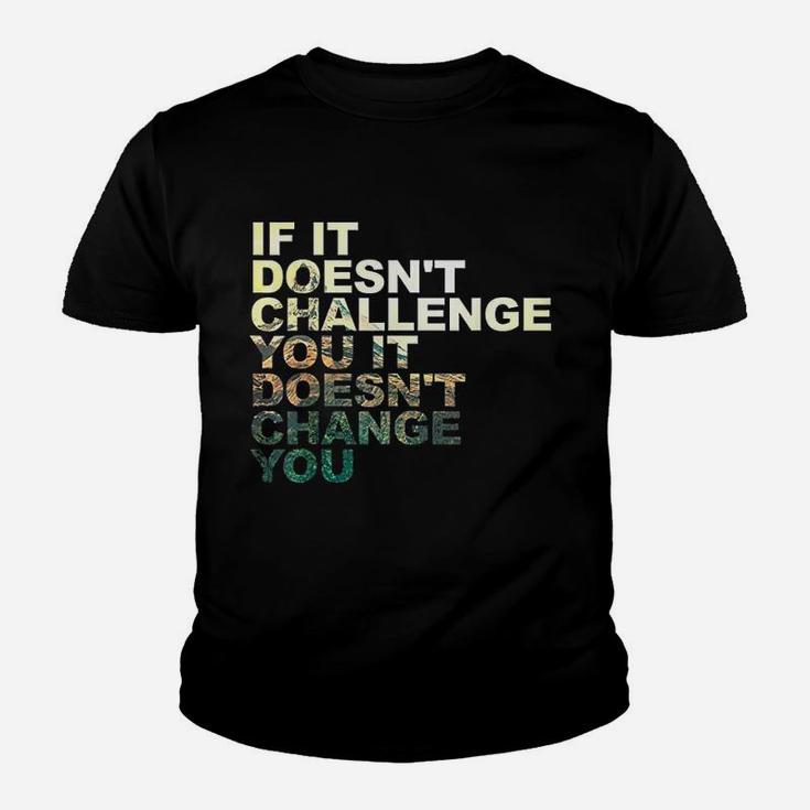 Challenge Yourself Motivational Quote Exercise Fitness Gym Youth T-shirt