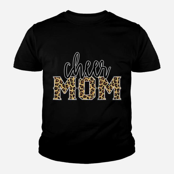 Cheer Mom Leopard Print Womens Proud Cheerleader Mother Youth T-shirt