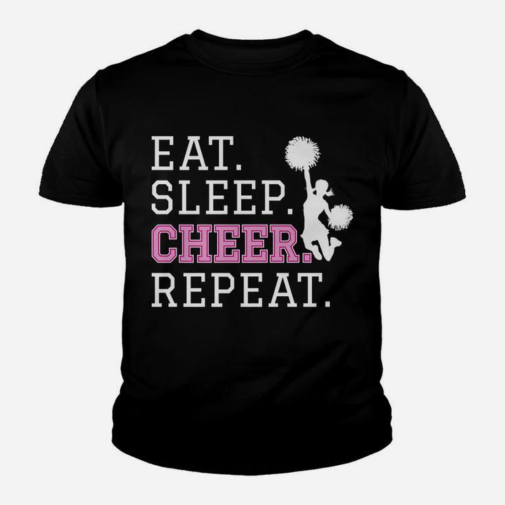 Cheerleading - Eat Sleep Cheer Repeat - Cheerleader Youth T-shirt