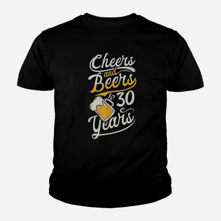 Cheers And Beers To 30 Years  Happy Birthday Youth T-shirt