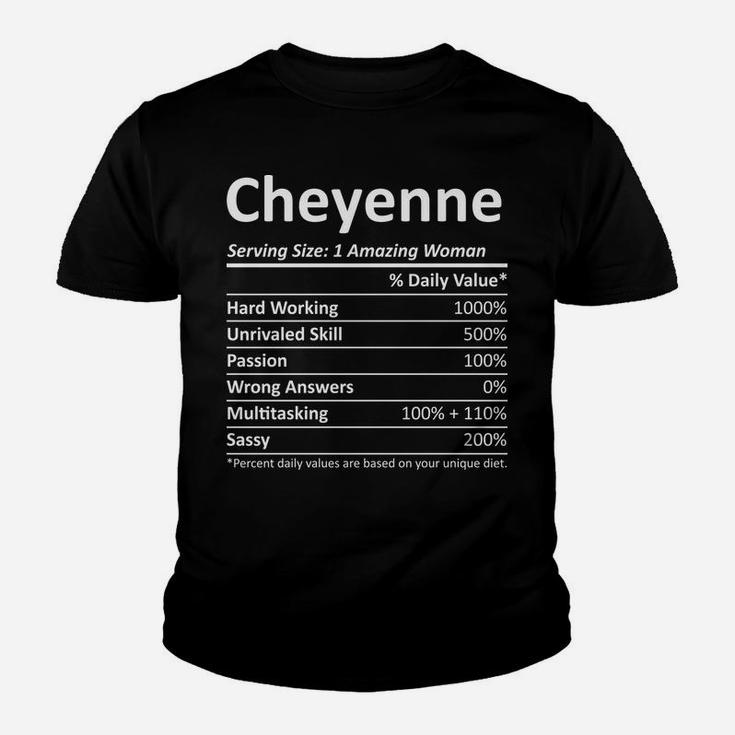 Cheyenne Nutrition Personalized Name Funny Christmas Gift Youth T-shirt
