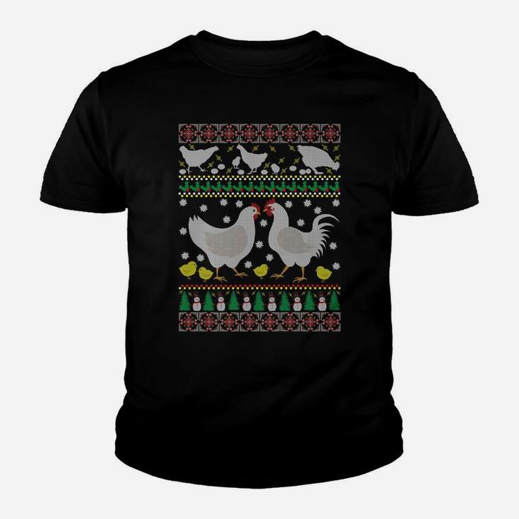 Chicken Ugly Christmas Farm Animal Funny Holiday Xmas Gift Youth T-shirt