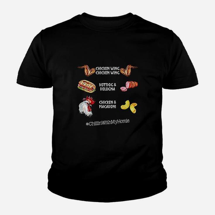 Chicken Wing Chicken Wing Hot Dog And Bologna Youth T-shirt