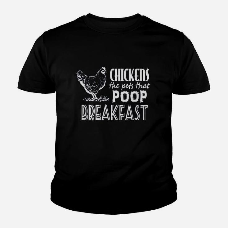 Chickens The Pets That Pop Breakfast Funny Youth T-shirt