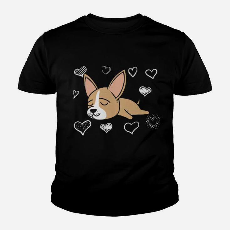 Chihuahua Mom Valentines Day For Girls Boys Gifts Youth T-shirt