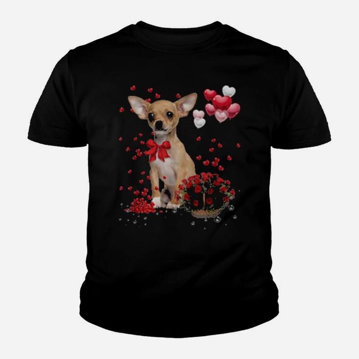 Chihuahua Valentines Day Dog Valentine Youth T-shirt