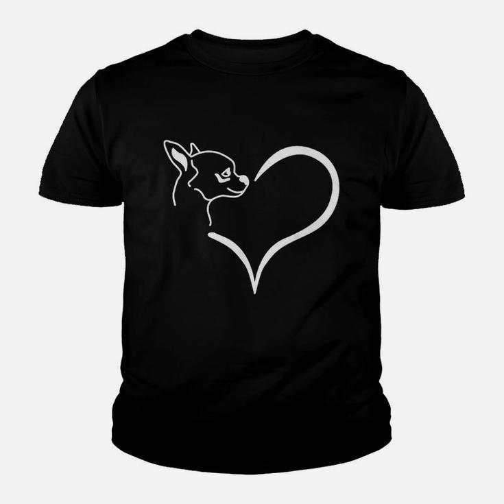 Chihuahuas Dog Lover Heart Youth T-shirt