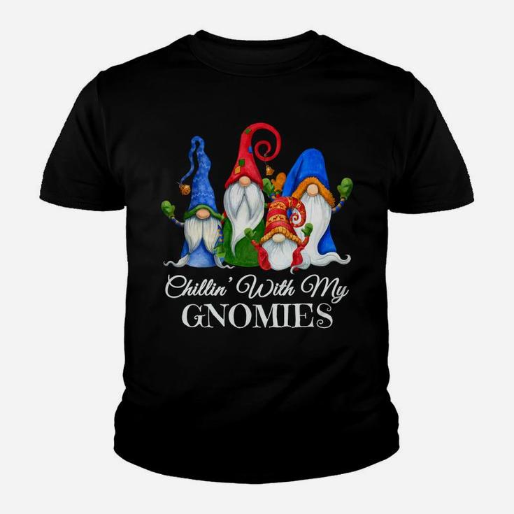Chillin' With My Gnomies 4 Elves Dwarves Scandinavian Tomte Youth T-shirt