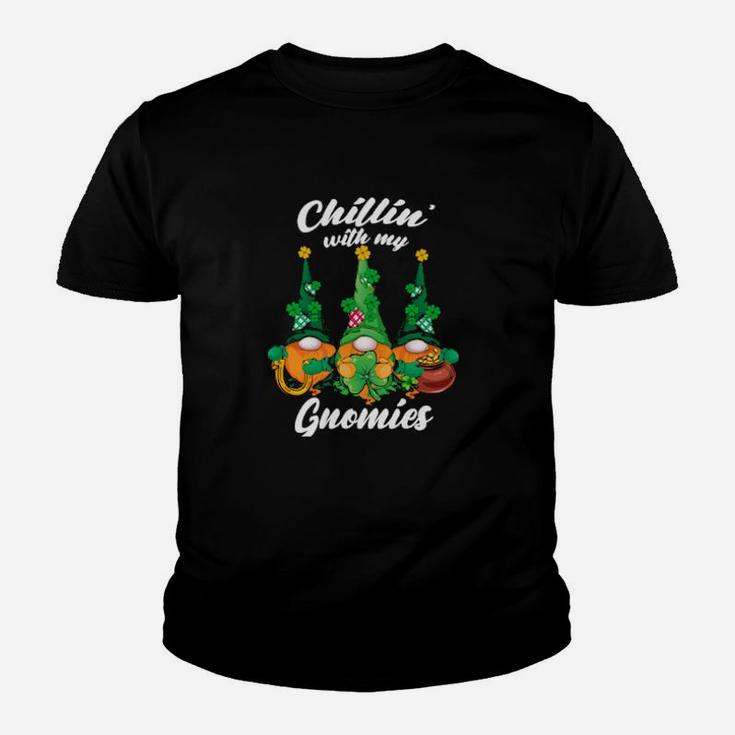Chillin' With My Gnomies Three Gnomes Saint Patrick Day Youth T-shirt