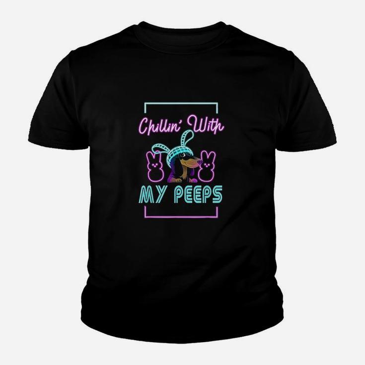 Chilling With My Peeps Funny Bunny Youth T-shirt