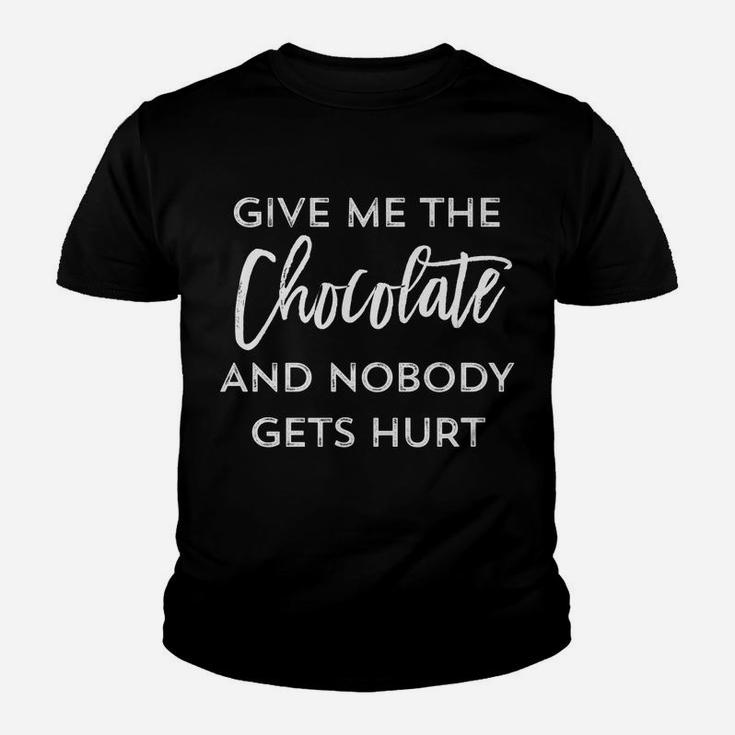 Chocolate Phrases Quotes Sayings Funny Birthday Xmas Gift Youth T-shirt