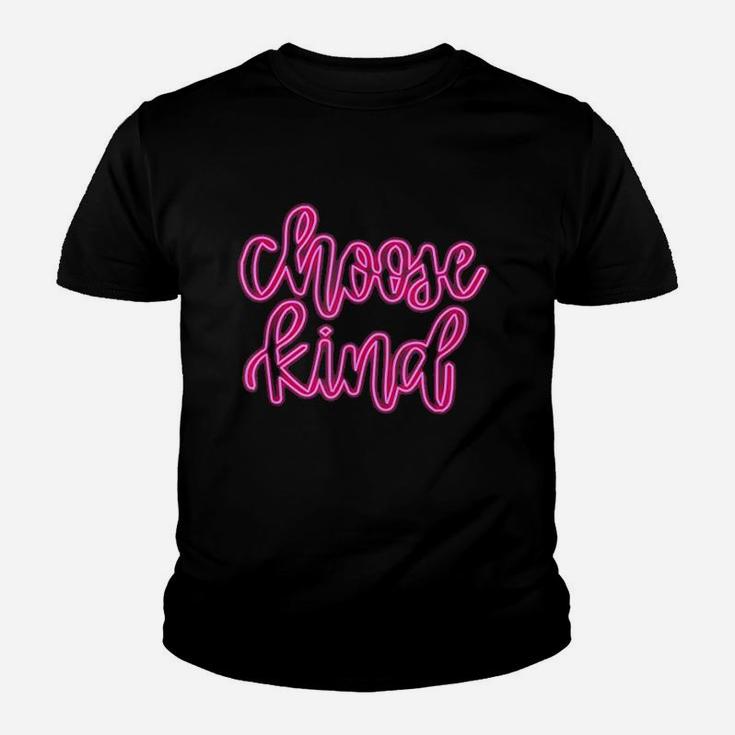 Choose Kind Pink Sign  Inspirational Youth T-shirt