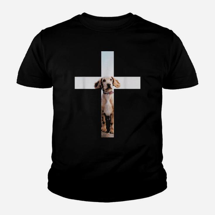 Christian Cross Dog Youth T-shirt