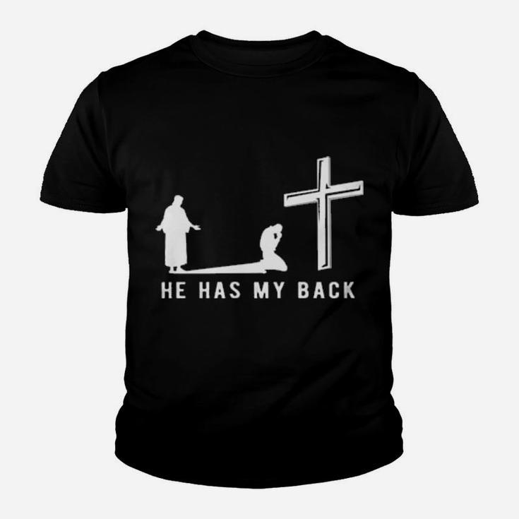Christian He Has My Back Youth T-shirt