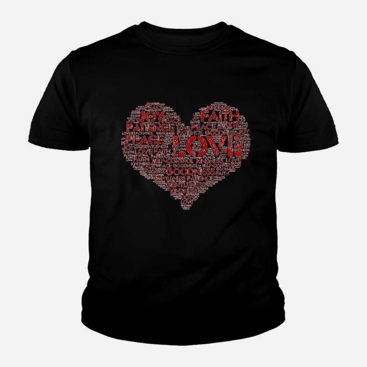 Christian Love Heart Fruit Of The Spirit Gift Faith Youth T-shirt