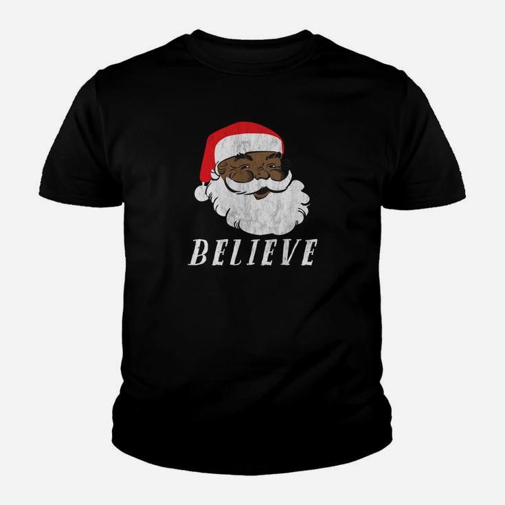 Christmas African American Black Santa Claus Sweatshirt Youth T-shirt