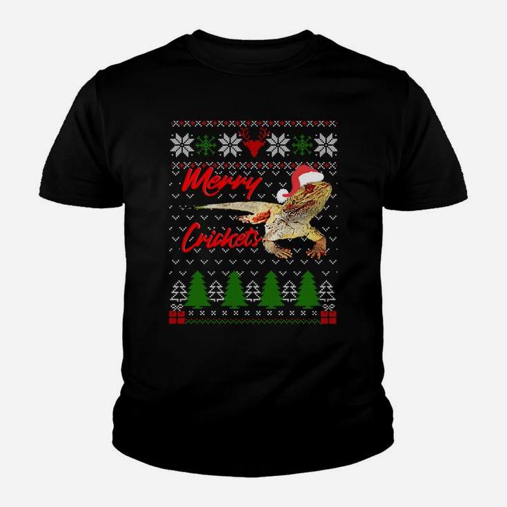 Christmas Bearded Dragon Santa Hat Pet Lizard Reptil Xmas Sweatshirt Youth T-shirt