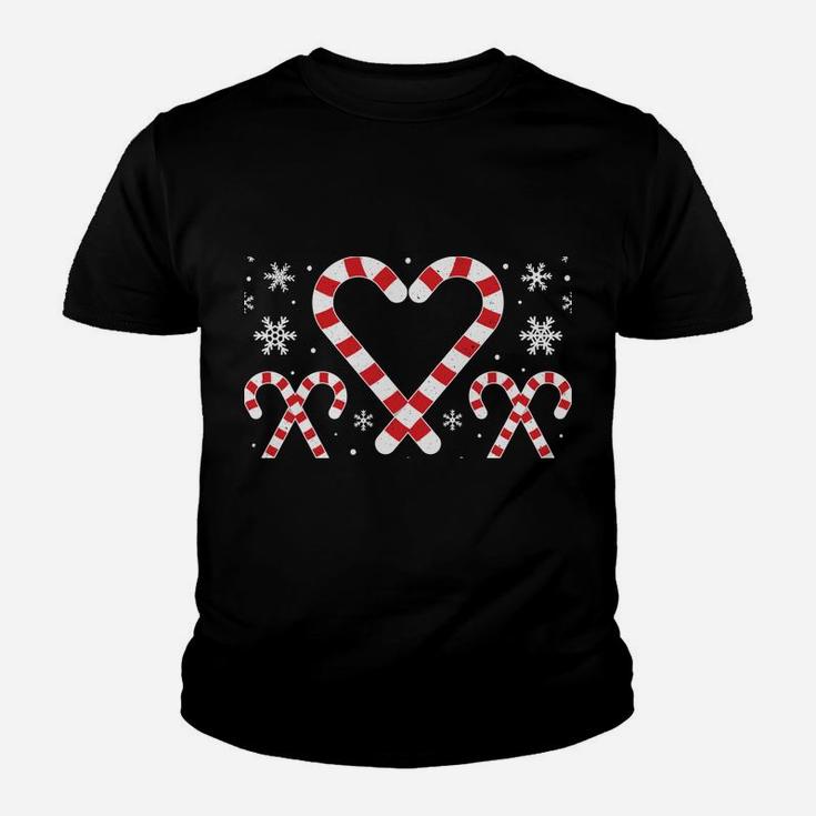 Christmas Candy Cane Work Of Heart | Third 3Rd Grade Teacher Youth T-shirt