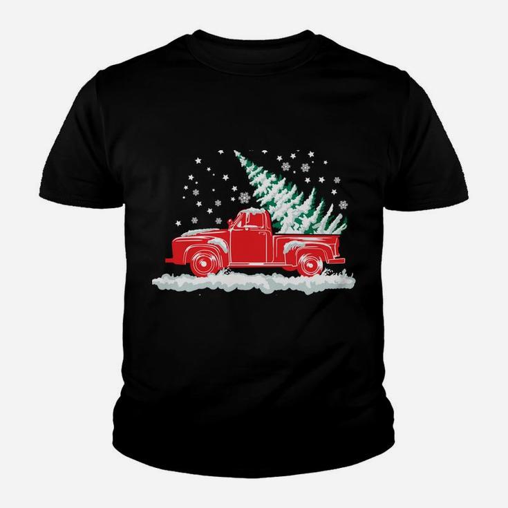 Christmas Classic Old Red Truck Vintage Pick Up Xmas Tree Sweatshirt Youth T-shirt