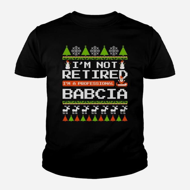 Christmas Grandma Babcia Ugly Sweater Xmas Gifts Sweatshirt Youth T-shirt