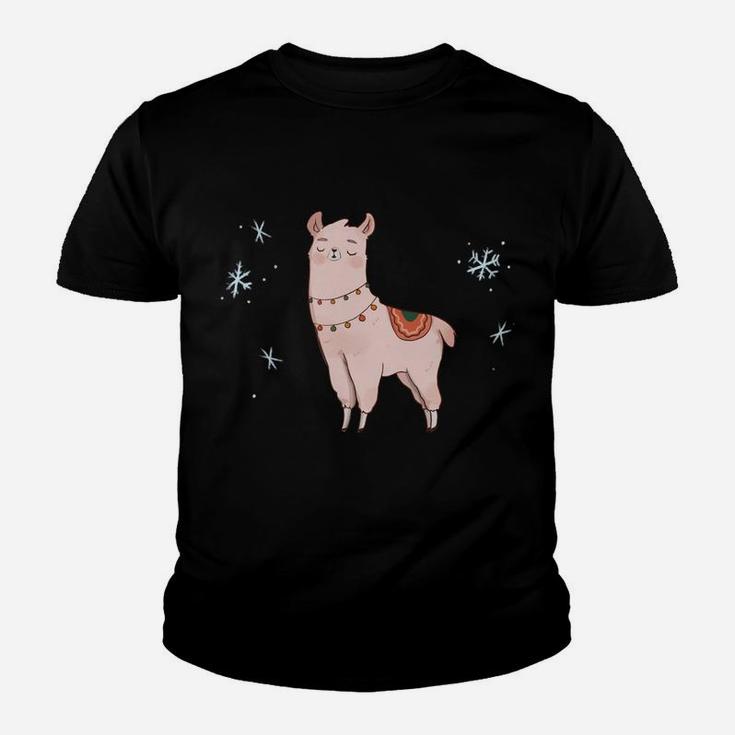Christmas Llama Funny Cute Animal Alpaca Family Pajama Gift Sweatshirt Youth T-shirt