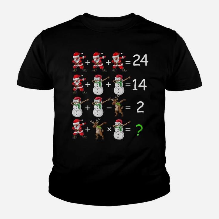 Christmas Order Of Operations Quiz Math Teacher Snowman Youth T-shirt