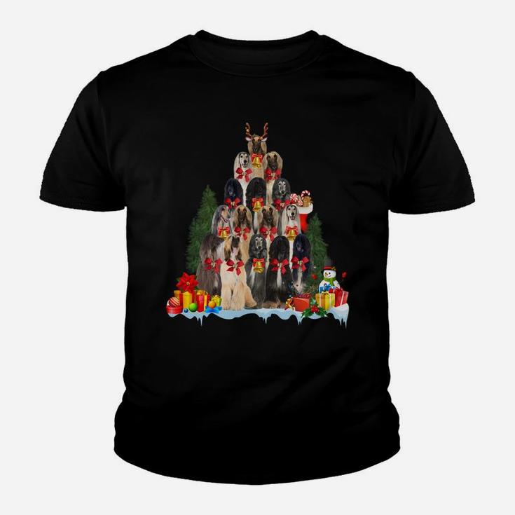 Christmas Pajama Afghan Hound Xmas Tree Gifts Dog Dad Mom Sweatshirt Youth T-shirt