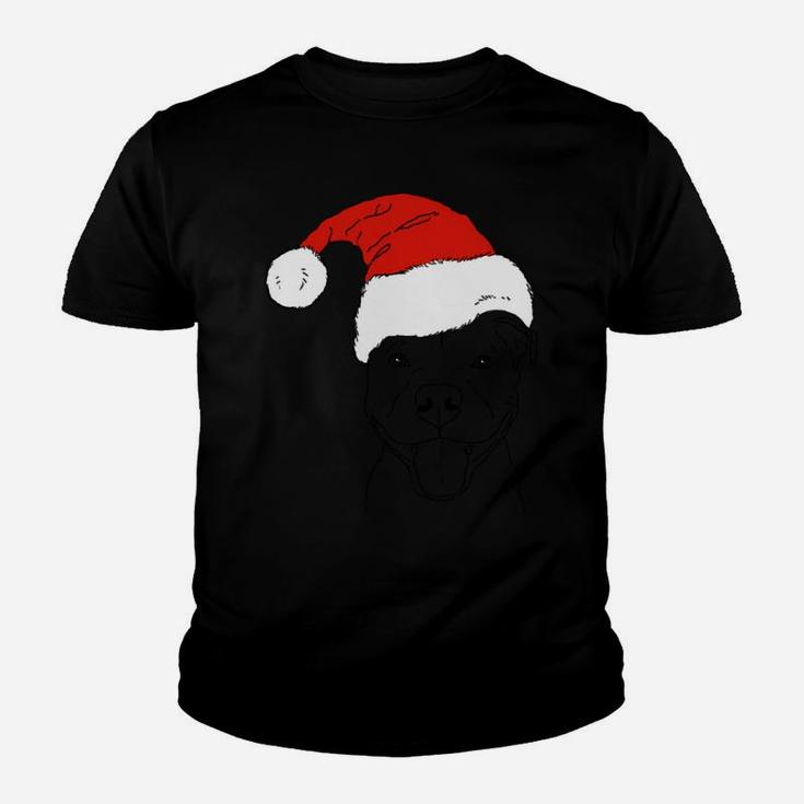 Christmas Pit Bull,Santa Pittie,Pittie Mom,Holiday Pitbull Youth T-shirt